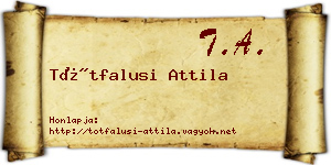 Tótfalusi Attila névjegykártya