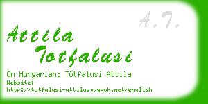 attila totfalusi business card